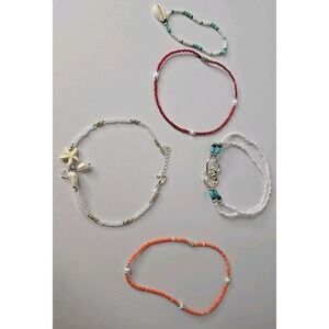 Lot Of 5 Beaded Bracelets